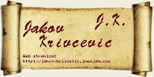 Jakov Krivčević vizit kartica